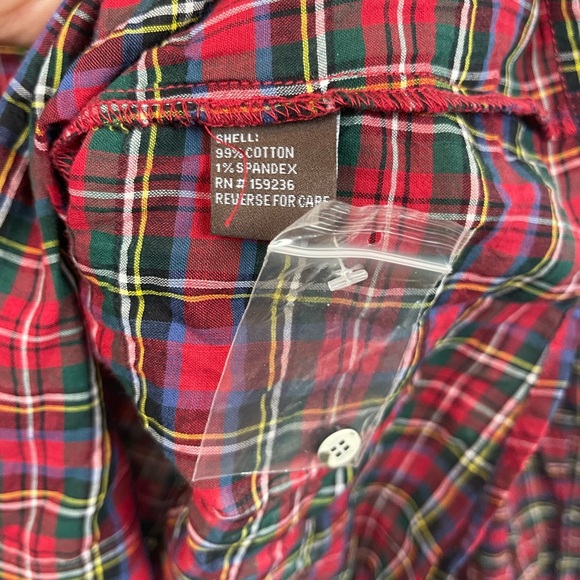 J McLaughlin Plaid Lightweight Blouse Large - Picture 8 of 8